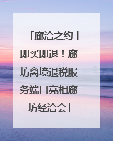 廊洽之约丨即买即退！廊坊离境退税服务端口亮相廊坊经洽会